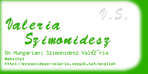 valeria szimonidesz business card